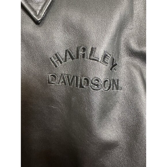 Men's Harley Davidson Leather Jacket 2XL Tall Biker Motorcycle Riding - Picture 3 of 14